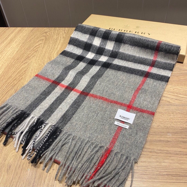 B**rry check cashmere scarf