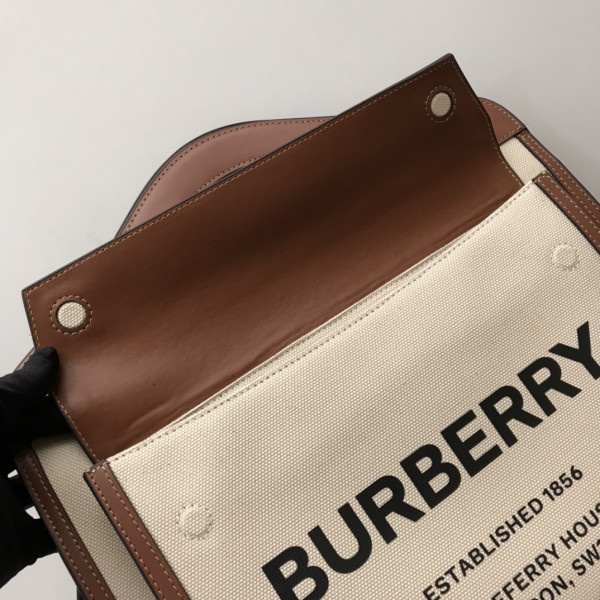 B**rry medium two-tone canvas and leather pocket tote