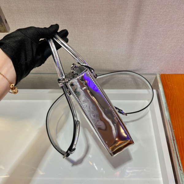 Pra*a small brushed leather tote